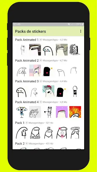 Play Stickers de Flork Animados  and enjoy Stickers de Flork Animados with UptoPlay