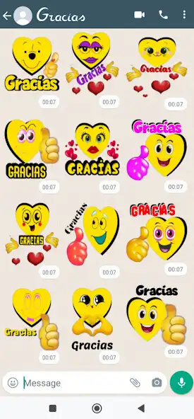 Play stickers gracias  and enjoy stickers gracias with UptoPlay