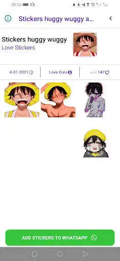 Play Stickers huggy wuggy anime as an online game Stickers huggy wuggy anime with UptoPlay