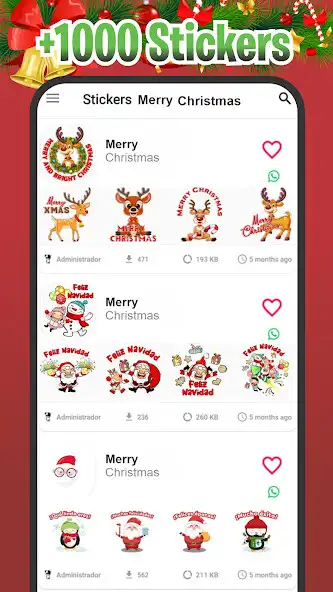 Play Stickers Merry Christmas WA  and enjoy Stickers Merry Christmas WA with UptoPlay