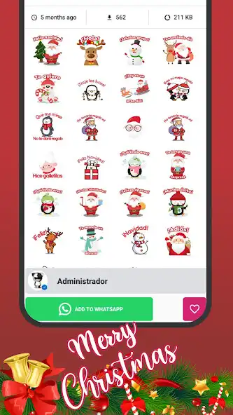 Play Stickers Merry Christmas WA as an online game Stickers Merry Christmas WA with UptoPlay