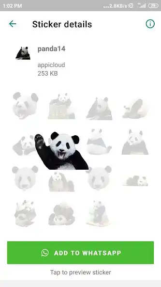 Play Stickers panda WASticker as an online game Stickers panda WASticker with UptoPlay