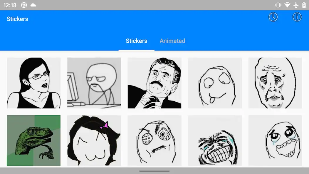 Play Stickers - Share Meme Emotions to Messaging apps as an online game Stickers - Share Meme Emotions to Messaging apps with UptoPlay