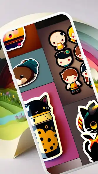 Play Sticker Style Wallpaper Kawaii  and enjoy Sticker Style Wallpaper Kawaii with UptoPlay