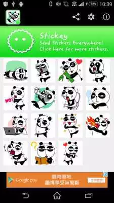 Play Stickey Act Cute Panda Face