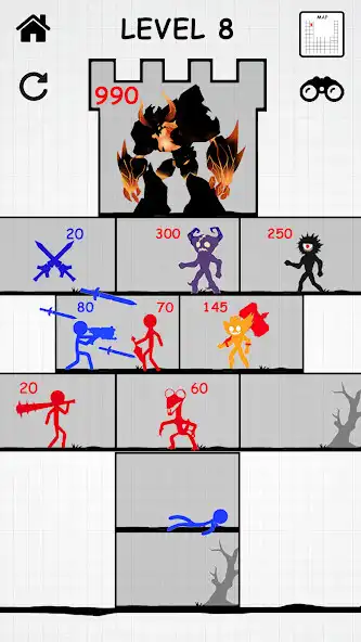 Play Stick Figure Endless Battle as an online game Stick Figure Endless Battle with UptoPlay