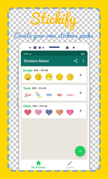 Play Stickify - Personal Stickers  Emojis Maker  and enjoy Stickify - Personal Stickers  Emojis Maker with UptoPlay