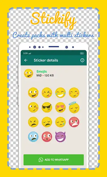Play Stickify - Personal Stickers  Emojis Maker as an online game Stickify - Personal Stickers  Emojis Maker with UptoPlay