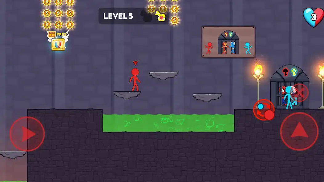 Play Stickman Adventure:RedB Quest  and enjoy Stickman Adventure:RedB Quest with UptoPlay