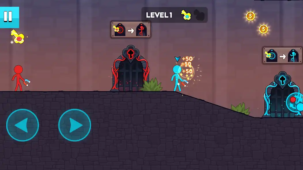 Play Stickman Adventure:RedB Quest as an online game Stickman Adventure:RedB Quest with UptoPlay