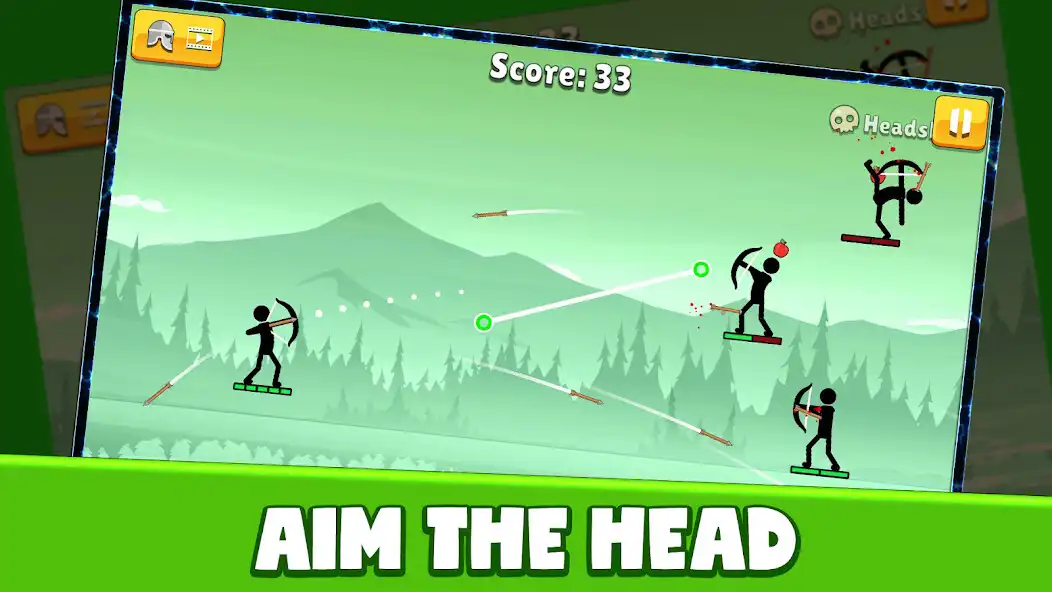 Play Stickman Archer 2021: Arrow Ma as an online game Stickman Archer 2021: Arrow Ma with UptoPlay