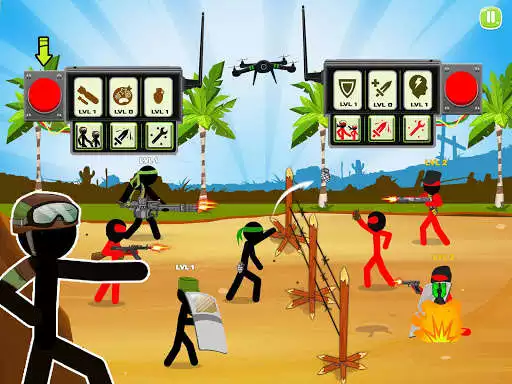 Play Stickman Army : Team Battle as an online game Stickman Army : Team Battle with UptoPlay