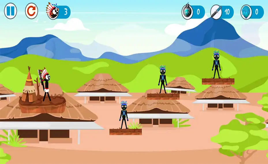 Play Stickman Arrow Battle as an online game Stickman Arrow Battle with UptoPlay