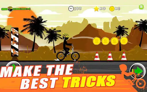 Play Stickman Bike : Pro Ride as an online game Stickman Bike : Pro Ride with UptoPlay