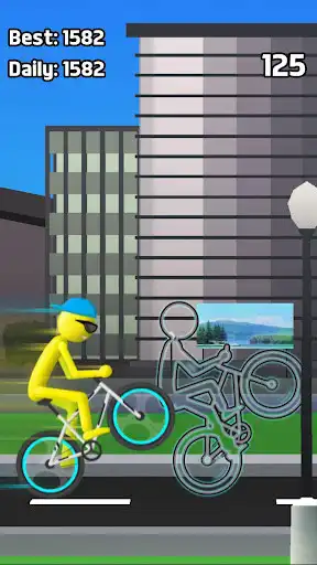 Play Stickman Bike Wheelie as an online game Stickman Bike Wheelie with UptoPlay