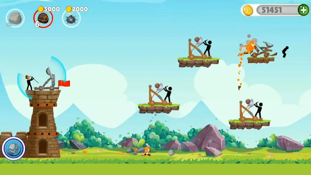 Play Stickman Catapult - Stone War  and enjoy Stickman Catapult - Stone War with UptoPlay