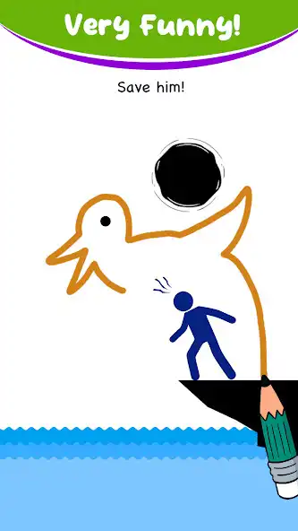 Play Stickman:Draw Rescue as an online game Stickman:Draw Rescue with UptoPlay