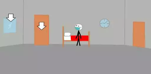 Play Stickman Escape Hospital: Virus Anger as an online game Stickman Escape Hospital: Virus Anger with UptoPlay