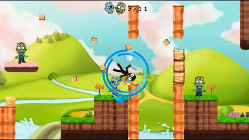 Play Stickman fights vs zombies: escape