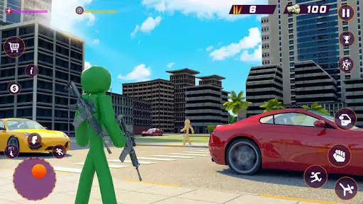 Play Stickman Gangster Mafia Criminal as an online game Stickman Gangster Mafia Criminal with UptoPlay