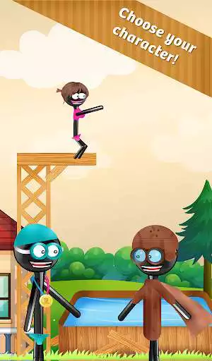 Play Stickman High Jump Diving Fun as an online game Stickman High Jump Diving Fun with UptoPlay