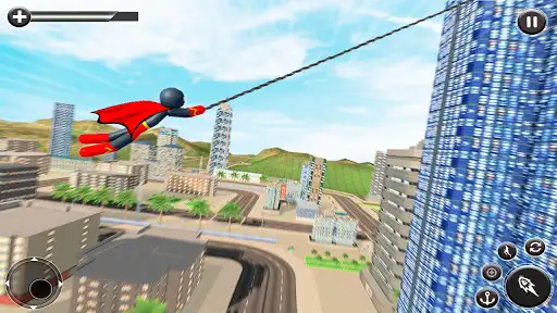 Play Stickman Mafia Rope Hero - Superhero Gangster Game as an online game Stickman Mafia Rope Hero - Superhero Gangster Game with UptoPlay