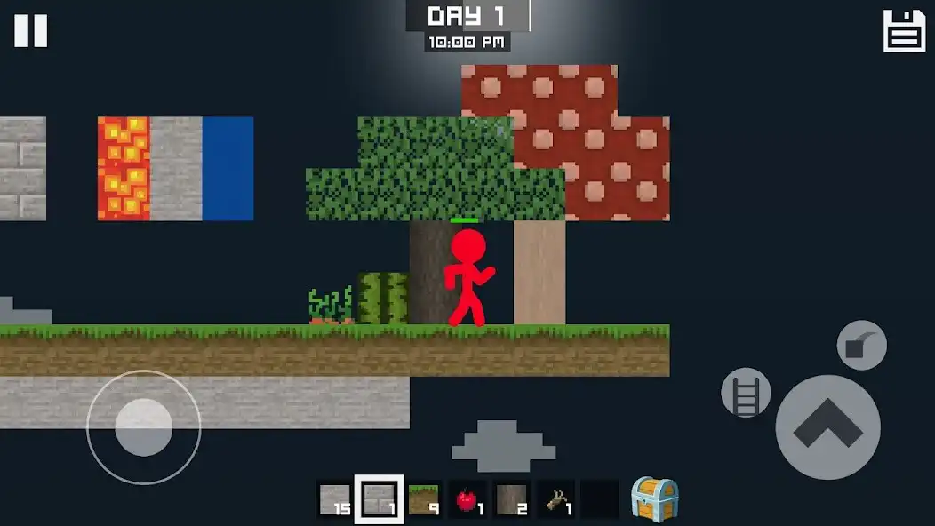 Play Stickman One Block Survival as an online game Stickman One Block Survival with UptoPlay