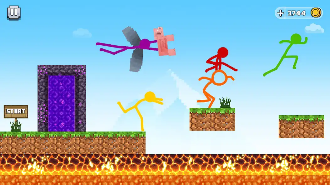 Play Stickman Parkour Race  Jump  and enjoy Stickman Parkour Race  Jump with UptoPlay