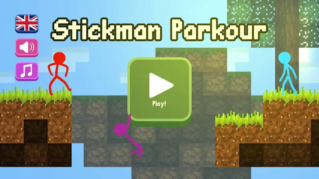 Play Stickman Parkour Skyland as an online game Stickman Parkour Skyland with UptoPlay