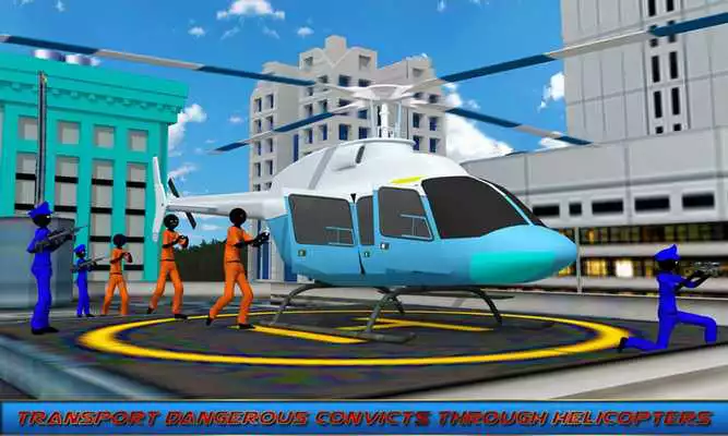 Play Stickman Prisoner Transport: Police Airplane