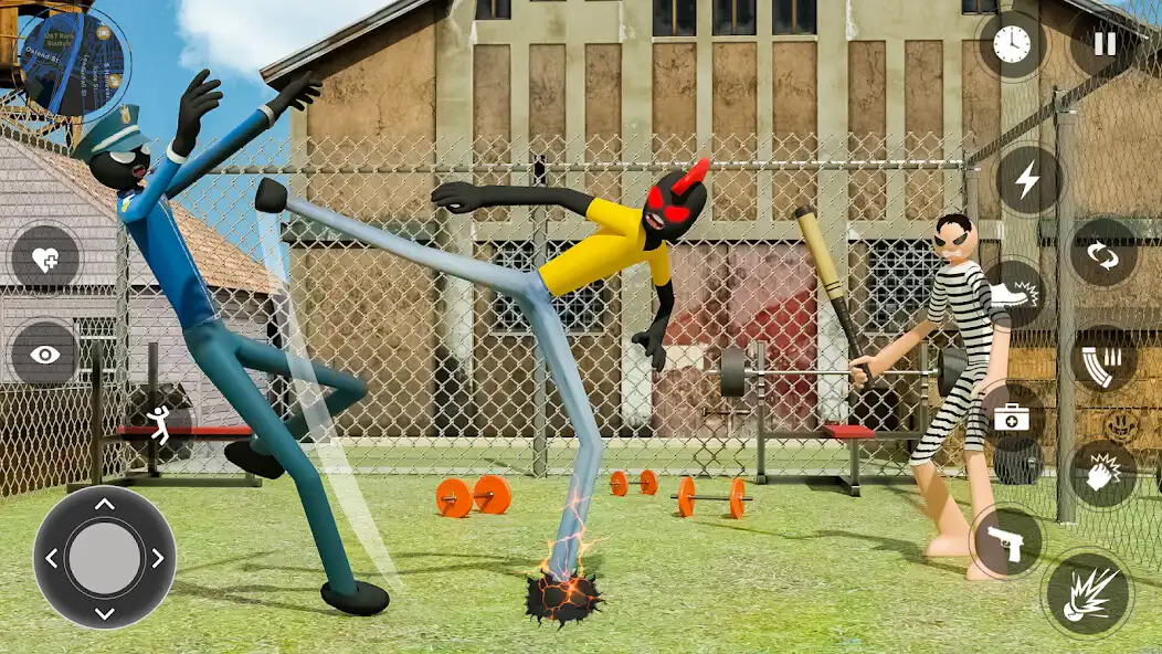 Play Stickman Prison: Jail Break 3D as an online game Stickman Prison: Jail Break 3D with UptoPlay