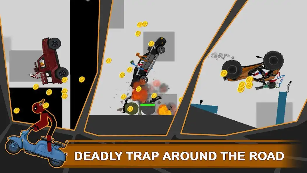 Play Stickman Race Destruction 2 as an online game Stickman Race Destruction 2 with UptoPlay