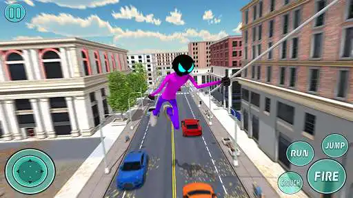 Play Stickman Rope Hero Mafia Crime Game as an online game Stickman Rope Hero Mafia Crime Game with UptoPlay