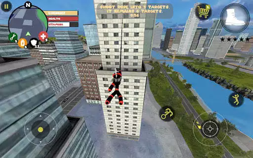 Play Stickman Rope Hero as an online game Stickman Rope Hero with UptoPlay