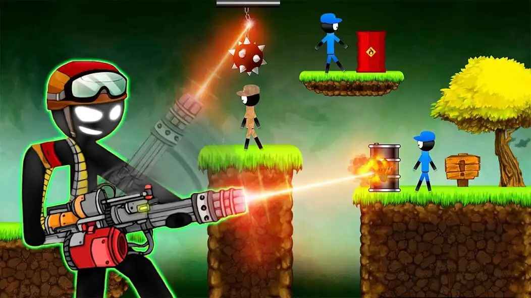 Play Stickman Shooting Gun Game as an online game Stickman Shooting Gun Game with UptoPlay