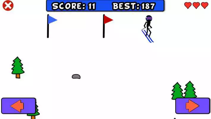 Play Stick Man Ski Run