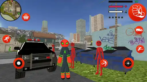 Play Stickman Spider Rope Hero Gangstar Crime as an online game Stickman Spider Rope Hero Gangstar Crime with UptoPlay