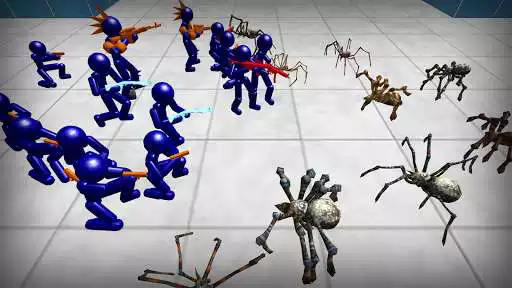 Play Stickman Spiders Battle Simulator