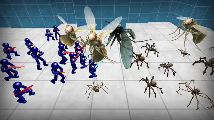 Play Stickman Spiders Battle Simulator