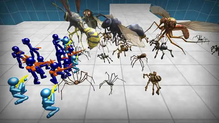 Play Stickman Spiders Battle Simulator