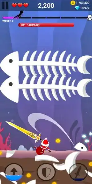 Play Stickman Sword Warriors Shadow Battle as an online game Stickman Sword Warriors Shadow Battle with UptoPlay