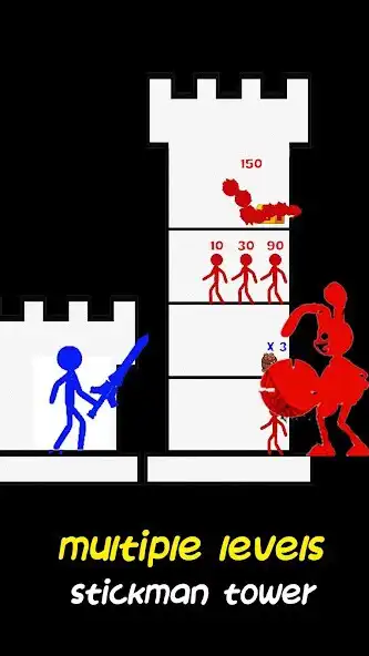 Play Stickman Tower Battles as an online game Stickman Tower Battles with UptoPlay