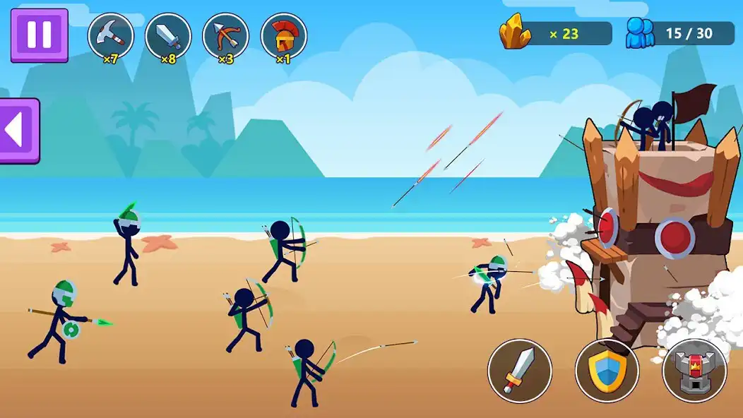 Play Stickman Tribe as an online game Stickman Tribe with UptoPlay