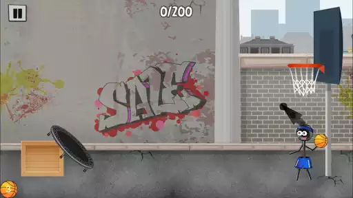 Play Stickman Trick Shot Basketball  and enjoy Stickman Trick Shot Basketball with UptoPlay