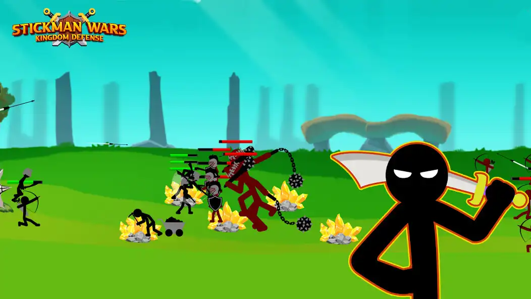 Play Stickman Wars: Kingdom Defense as an online game Stickman Wars: Kingdom Defense with UptoPlay