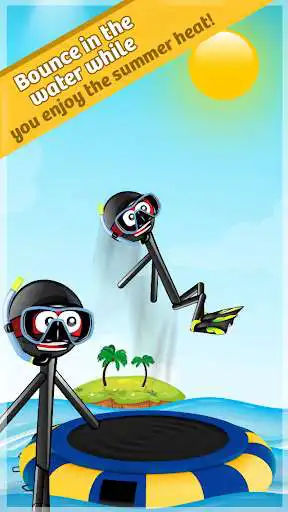 Play Stickman Water Trampoline FREE as an online game Stickman Water Trampoline FREE with UptoPlay