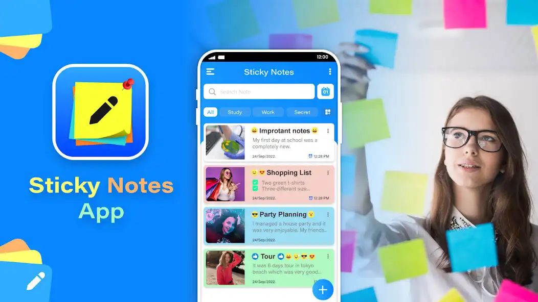 Play Sticky Notes - Notepad widget  and enjoy Sticky Notes - Notepad widget with UptoPlay