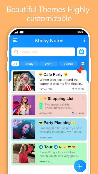 Play Sticky Notes - Notepad widget as an online game Sticky Notes - Notepad widget with UptoPlay