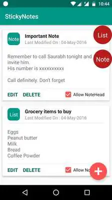 Play Sticky Notes - note taking app