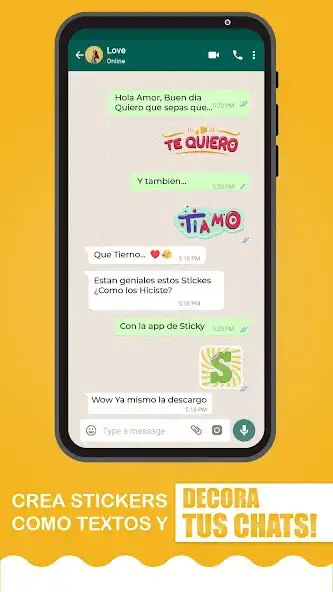 Play Sticky - Stickers de Texto y C as an online game Sticky - Stickers de Texto y C with UptoPlay